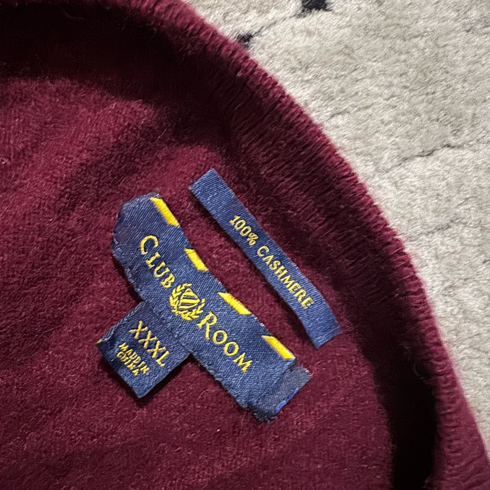 Club Room Burgundy Cashmere Sweater